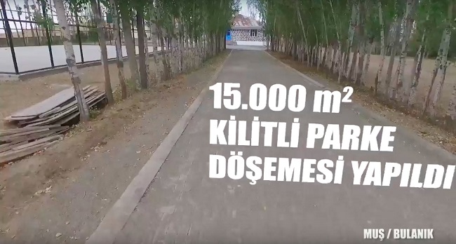 15.000 metrekare Kilitli Parke Döşemesi Yapıldı